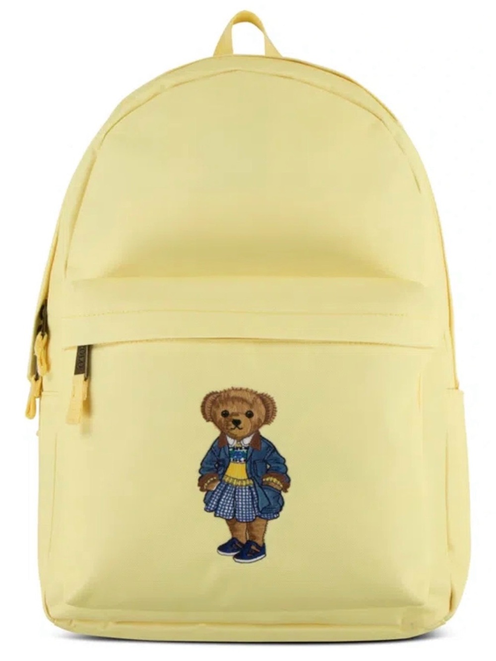 🆕 Polo Ralph Lauren Polo Bear Backpack Yellow Resort Gold Canvas Laptop Bookbag